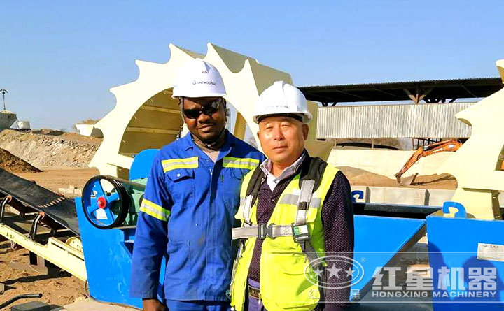 廠家對洗砂機安裝、調(diào)試現(xiàn)場
